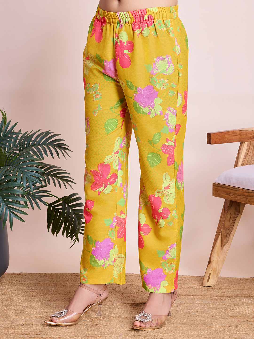 Women’s Floral Print Co-Ord Set – Stylish Shirt & Pant Set for Women