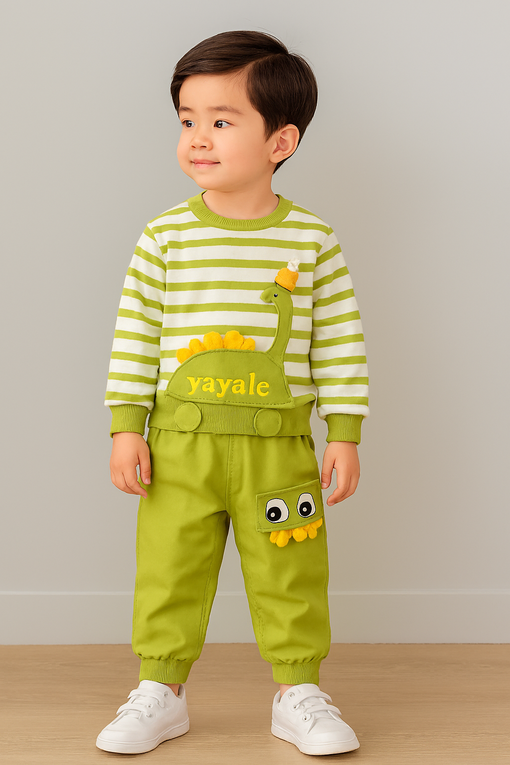 Baby Dino Adventure 2-Piece Outfit Set (Top & Pants)