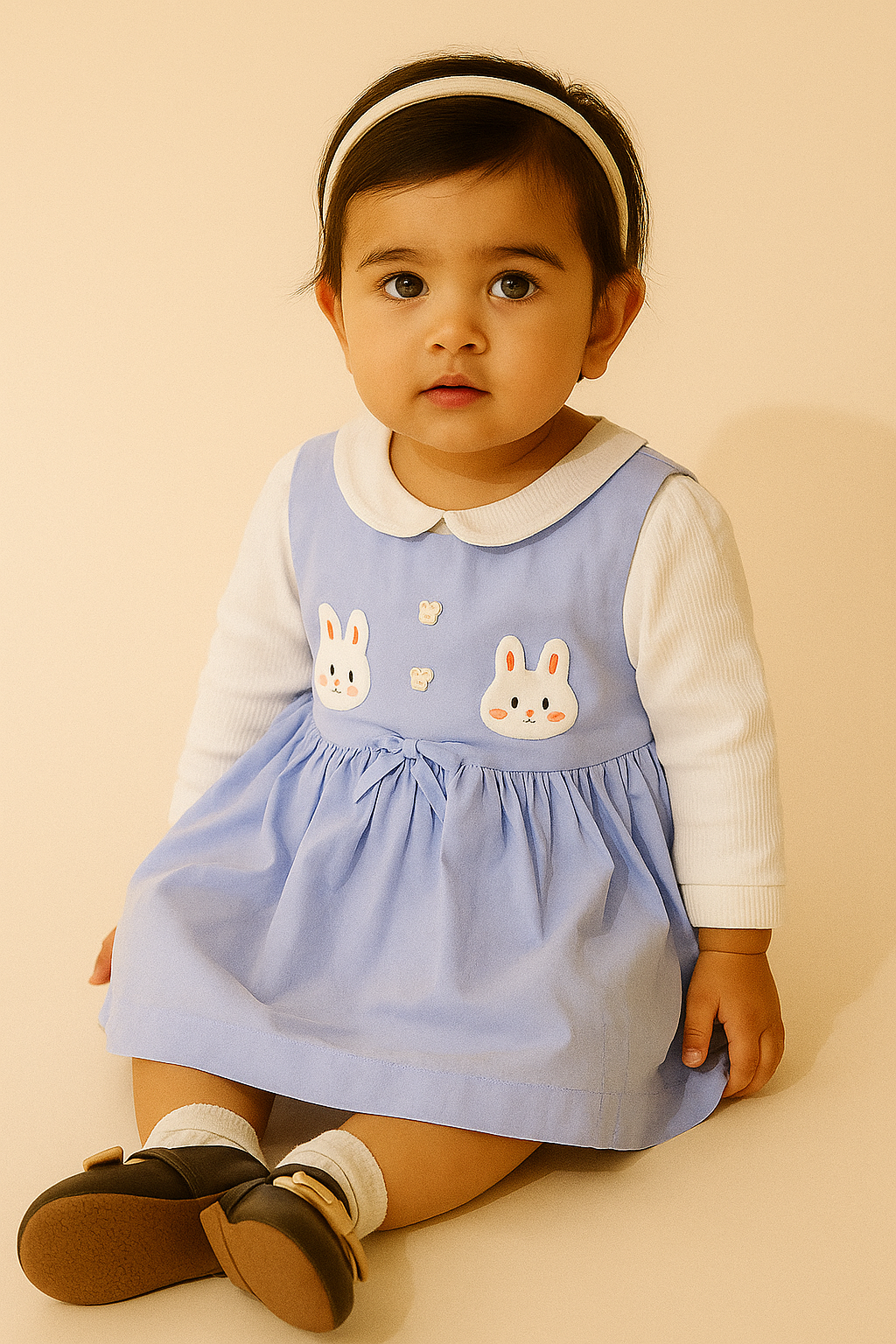 Adorable Baby Girl Frock | Cute Bunny Design Dress | Soft & Comfortable Kids Wear for Toddlers & Girls | Stylish Birthday & Casual Outfit