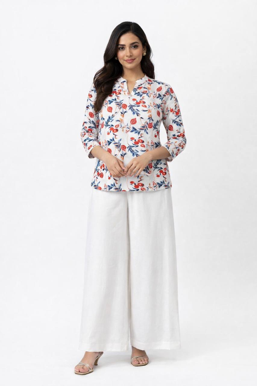 top with plazzo Relaxed Set