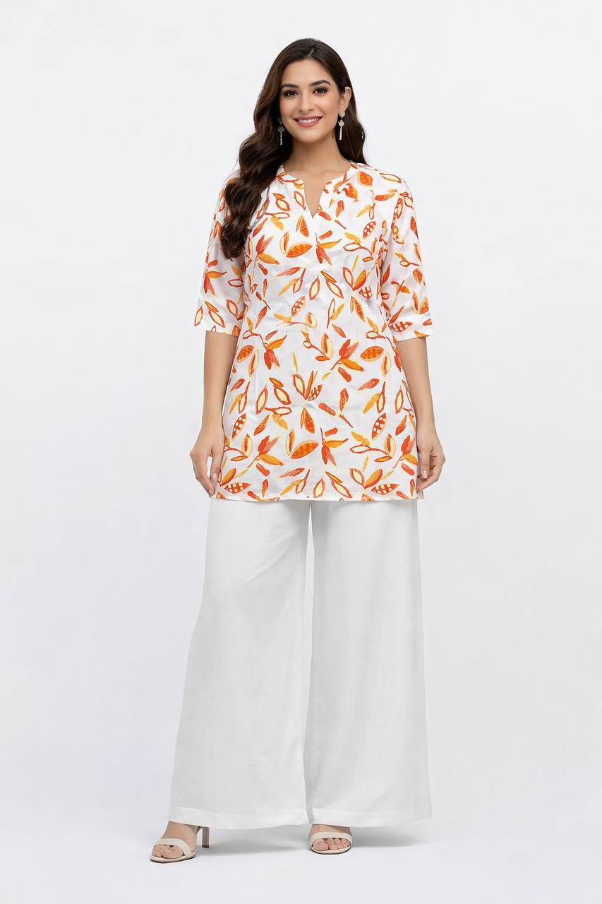 top with plazzo Relaxed Set
