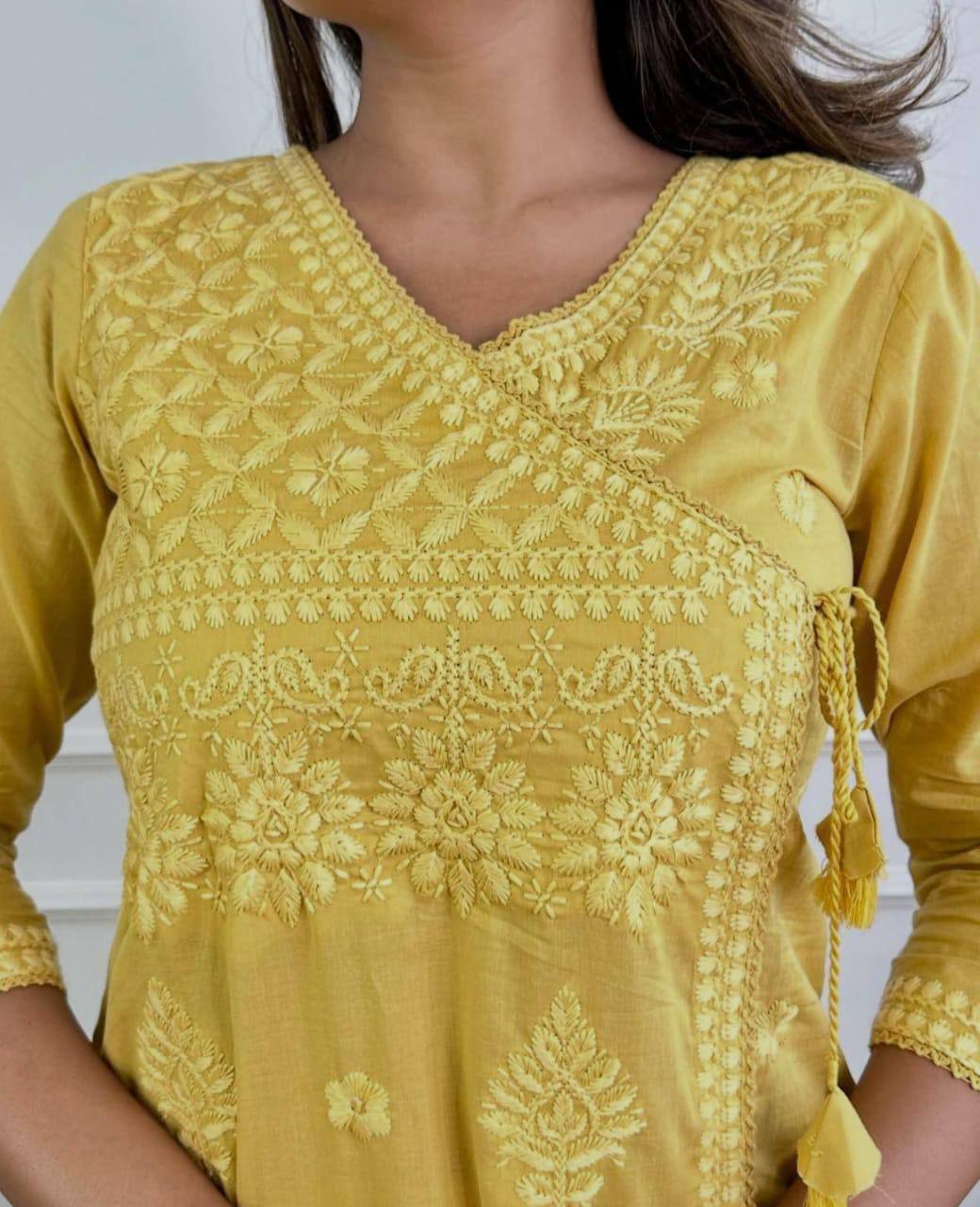 Women’s Embroidered Kurta Pant Set | Elegant Cotton Ethnic Wear for Daily & Office Use