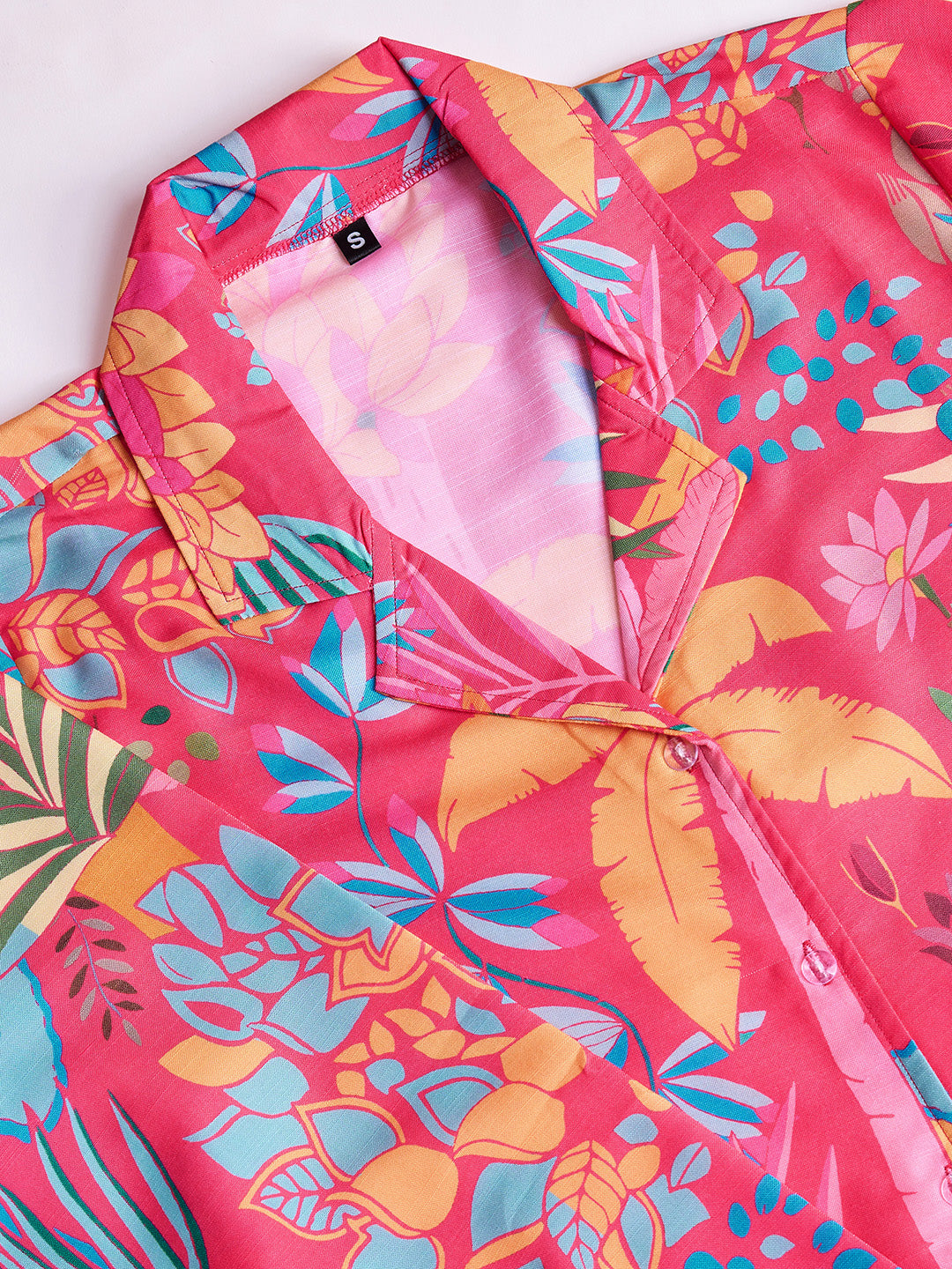 Women’s Floral Print Co-Ord Set – Stylish Shirt & Pant Set for Women
