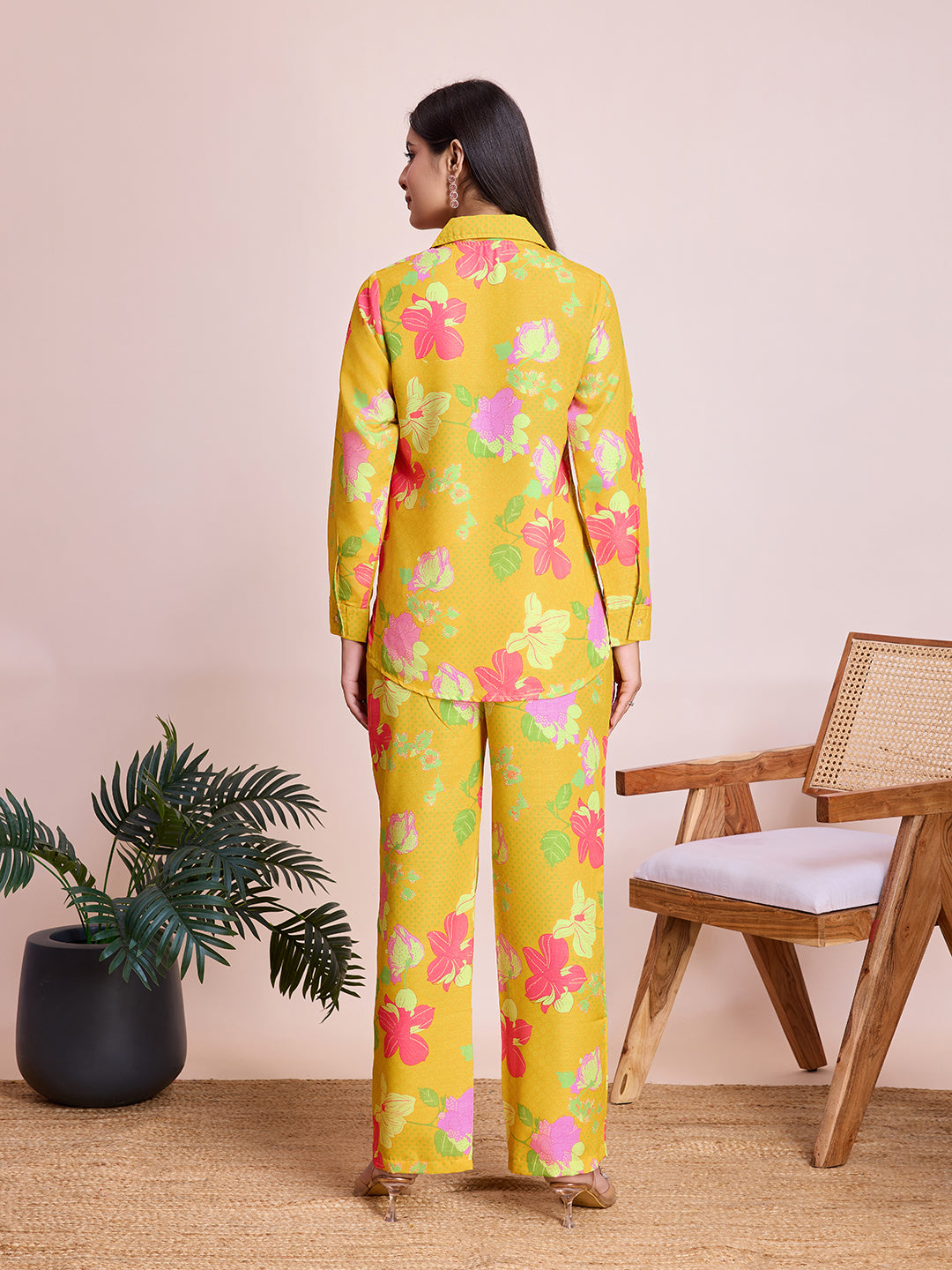 Women’s Floral Print Co-Ord Set – Stylish Shirt & Pant Set for Women