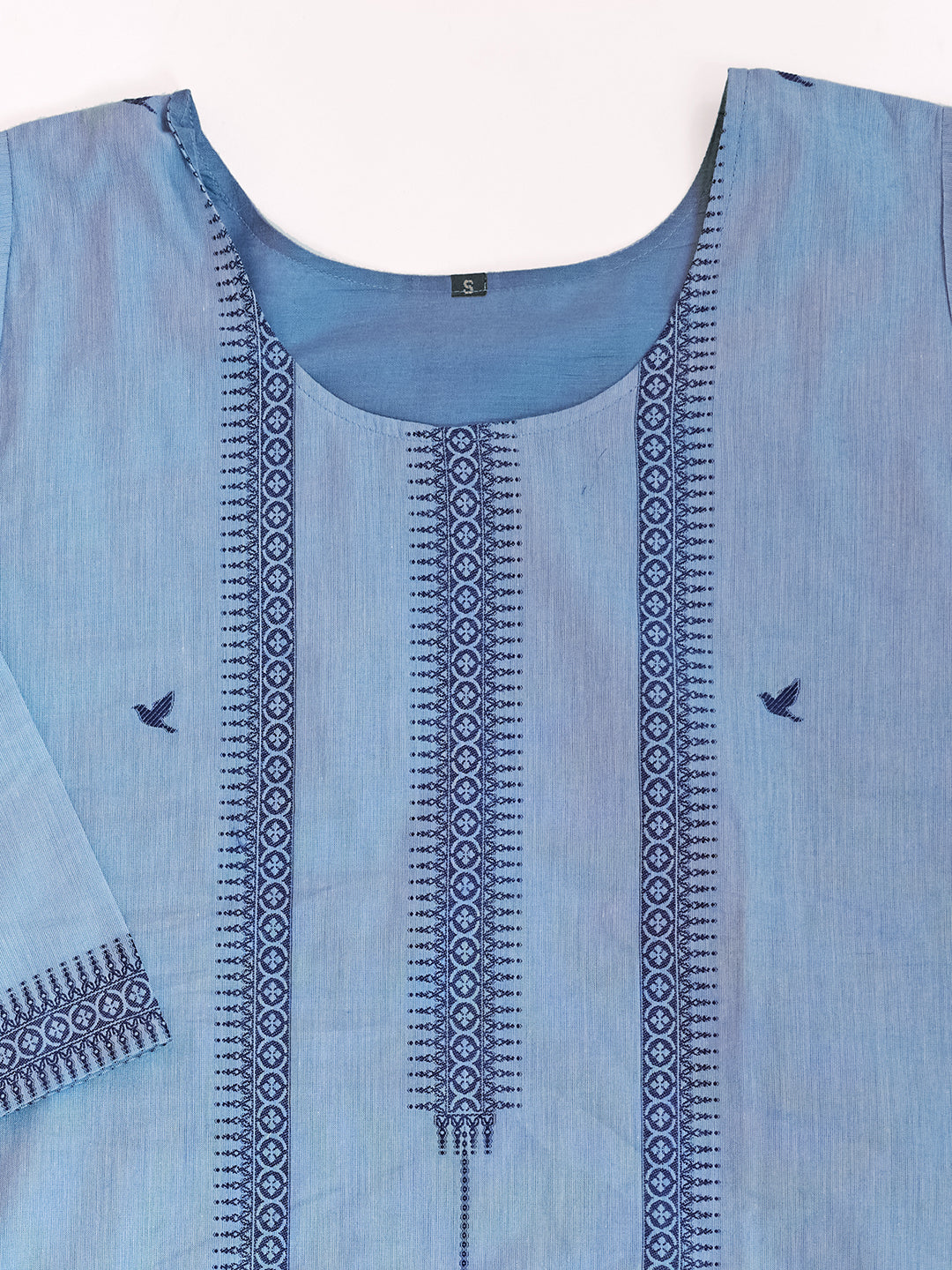 Women’s Elegant Sky Blue Embroidered Kurta Set with Dupatta
