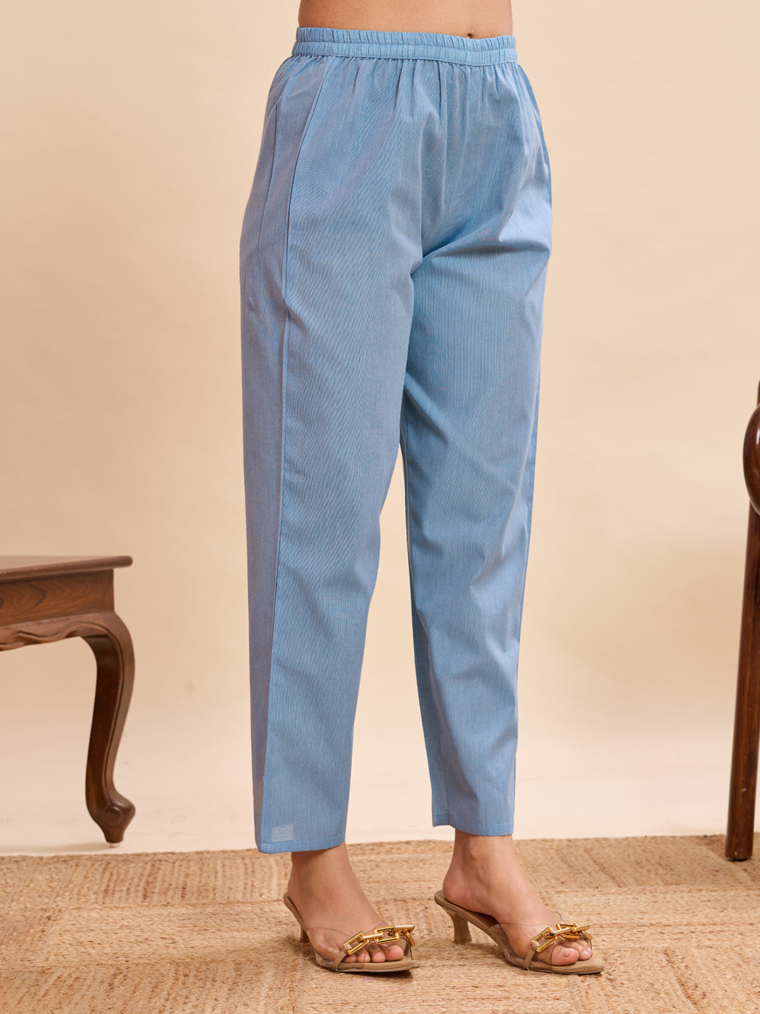 Women’s Elegant Sky Blue Embroidered Kurta Set with Dupatta