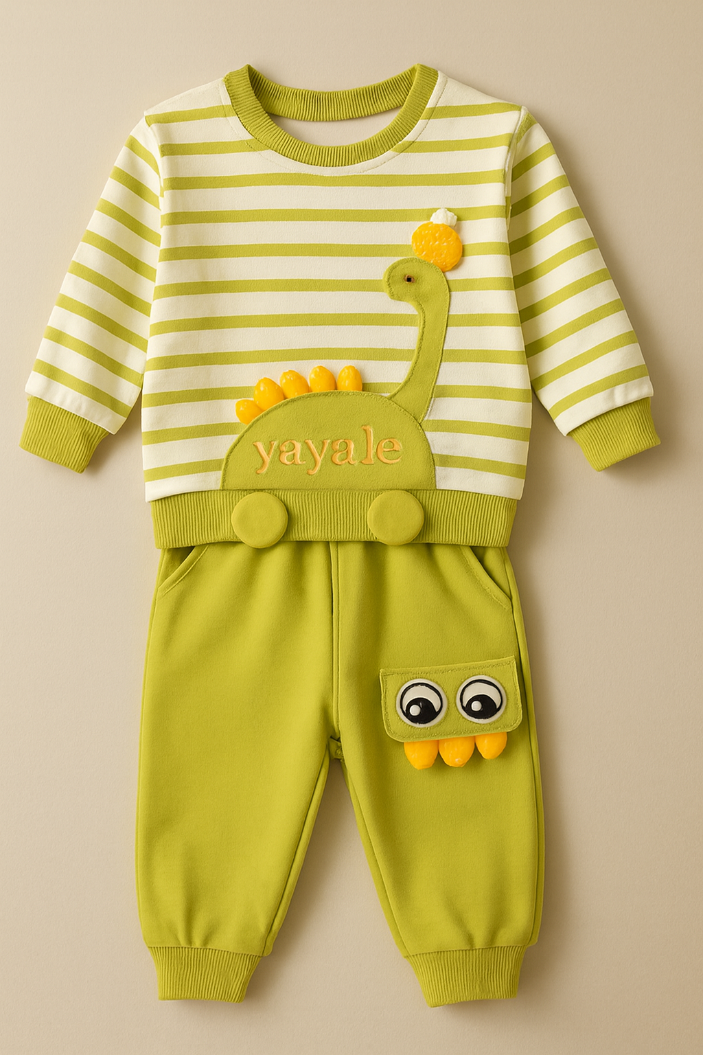 Baby Dino Adventure 2-Piece Outfit Set (Top & Pants)