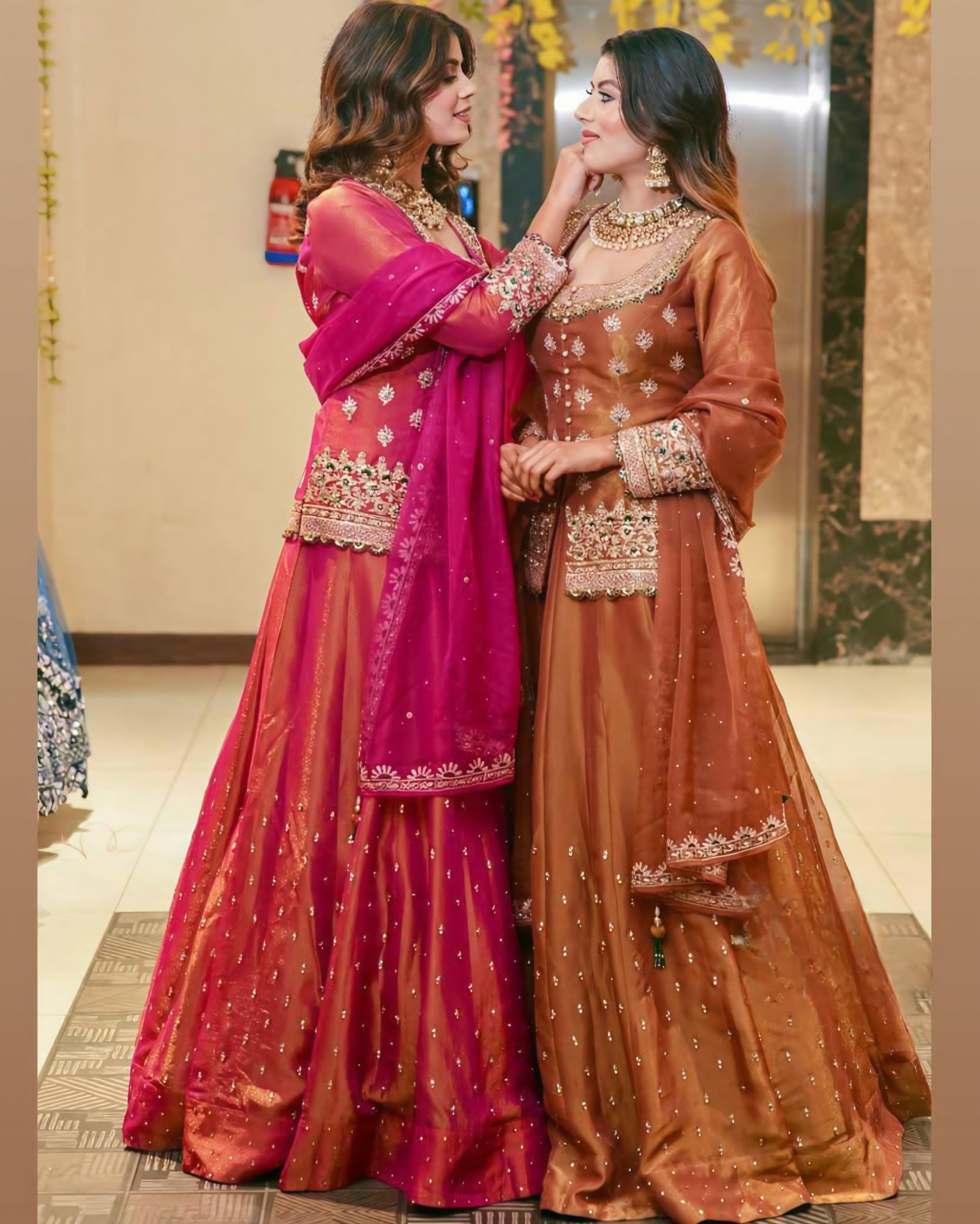 luxurious Simmer Silk embroidery and elegant moti work Lehenga Set