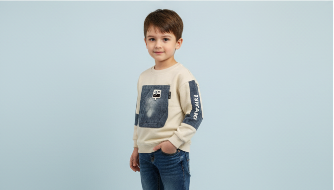 Boys Cotton T-Shirt  Soft, and skin-friendly for kids.