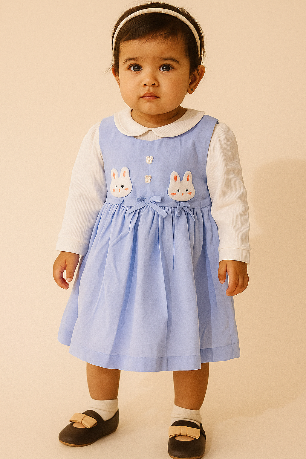 Adorable Baby Girl Frock | Cute Bunny Design Dress | Soft & Comfortable Kids Wear for Toddlers & Girls | Stylish Birthday & Casual Outfit