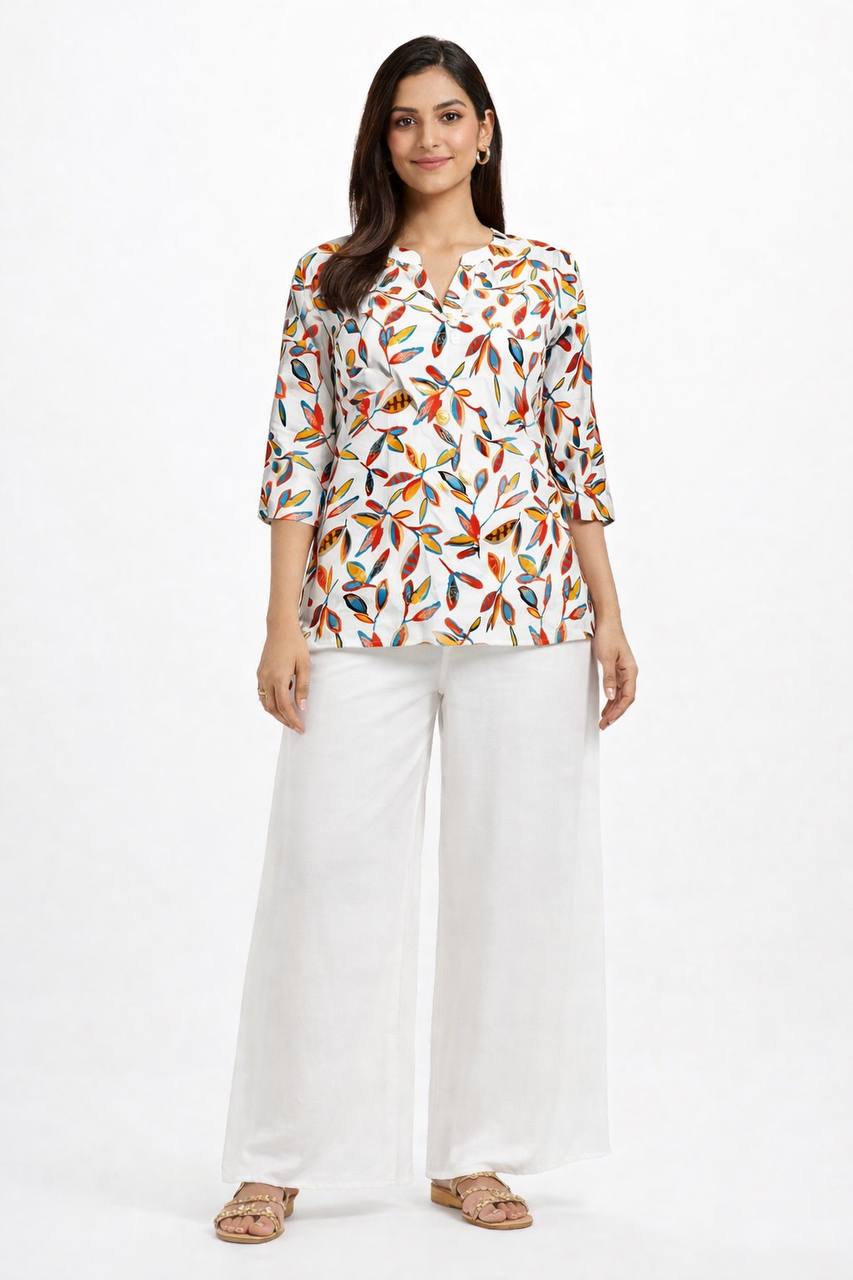 top with plazzo Relaxed Set