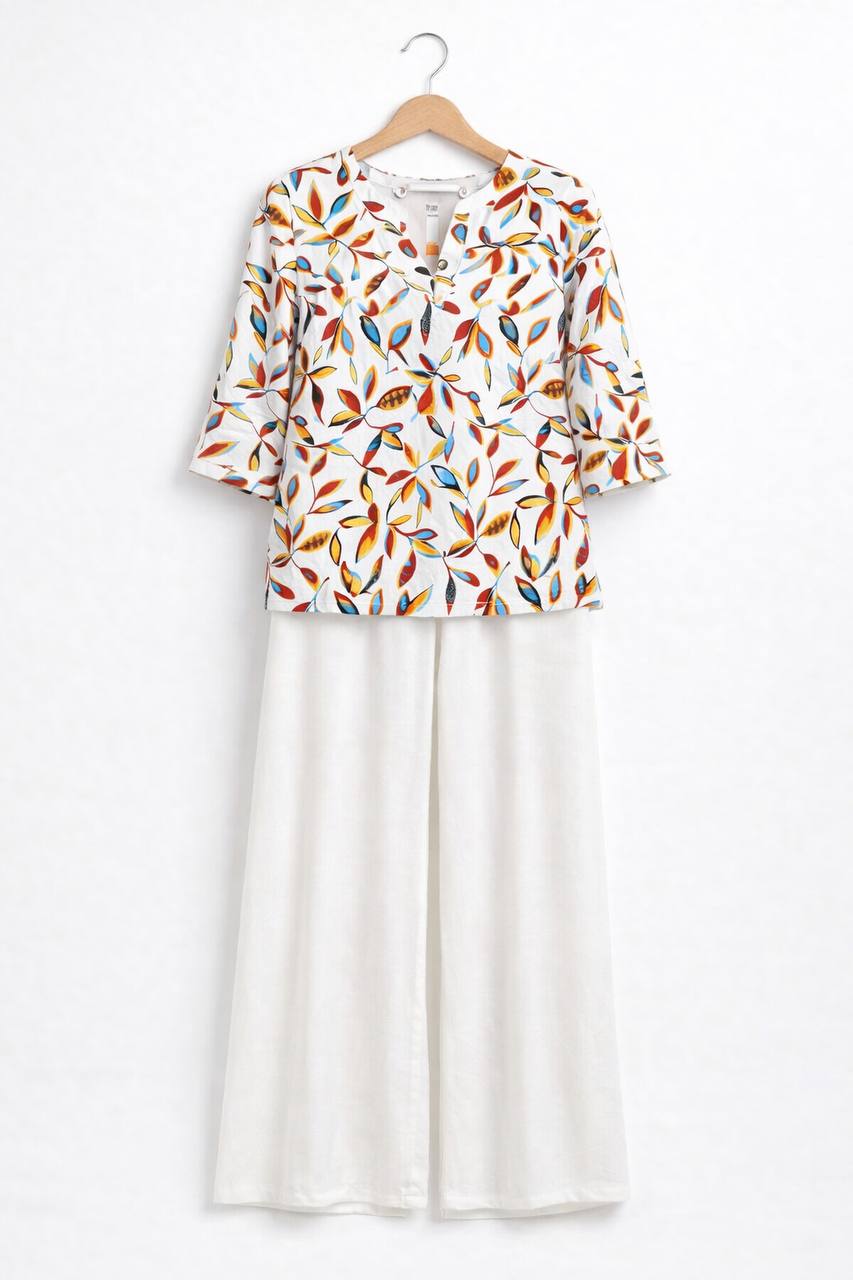 top with plazzo Relaxed Set