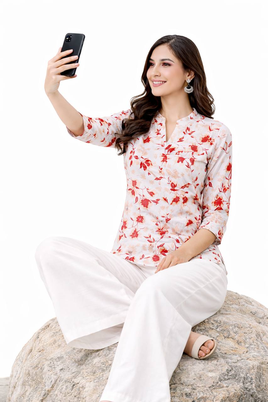 top with plazzo Relaxed Set