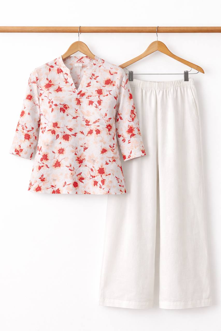 top with plazzo Relaxed Set
